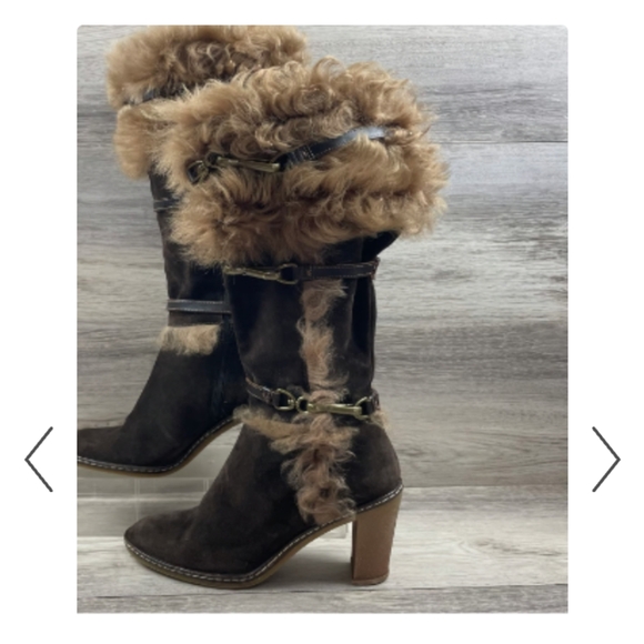 Coach ! Jessica suede and fur over the knee boots - Picture 2 of 4